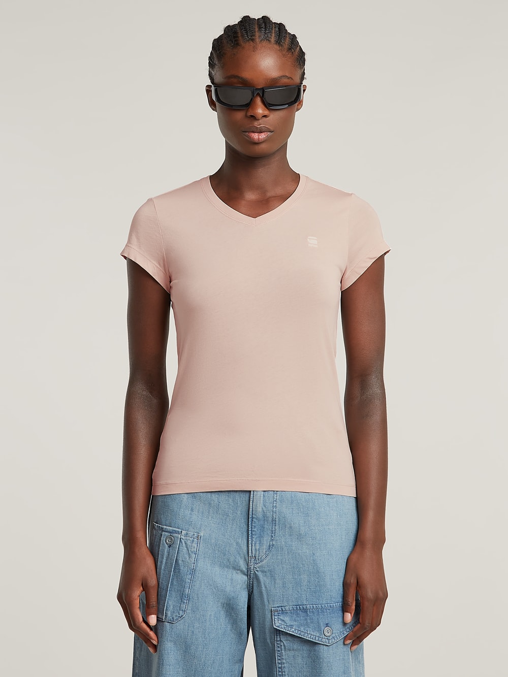 送料込★G-Star★Open Relaxed 半袖VネックTシャツ Open V-neck Relaxed T-Shirt | グリーン | G-STAR® JP