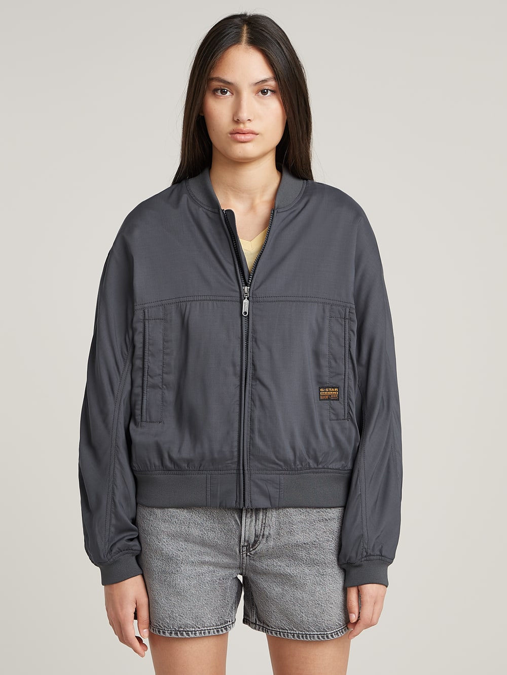 ★2023SS新作★JEEP★WOMEN Raw Denim Jacket 2023 New Trendy Solid Color Raw Edge Ripped Denim Jacket