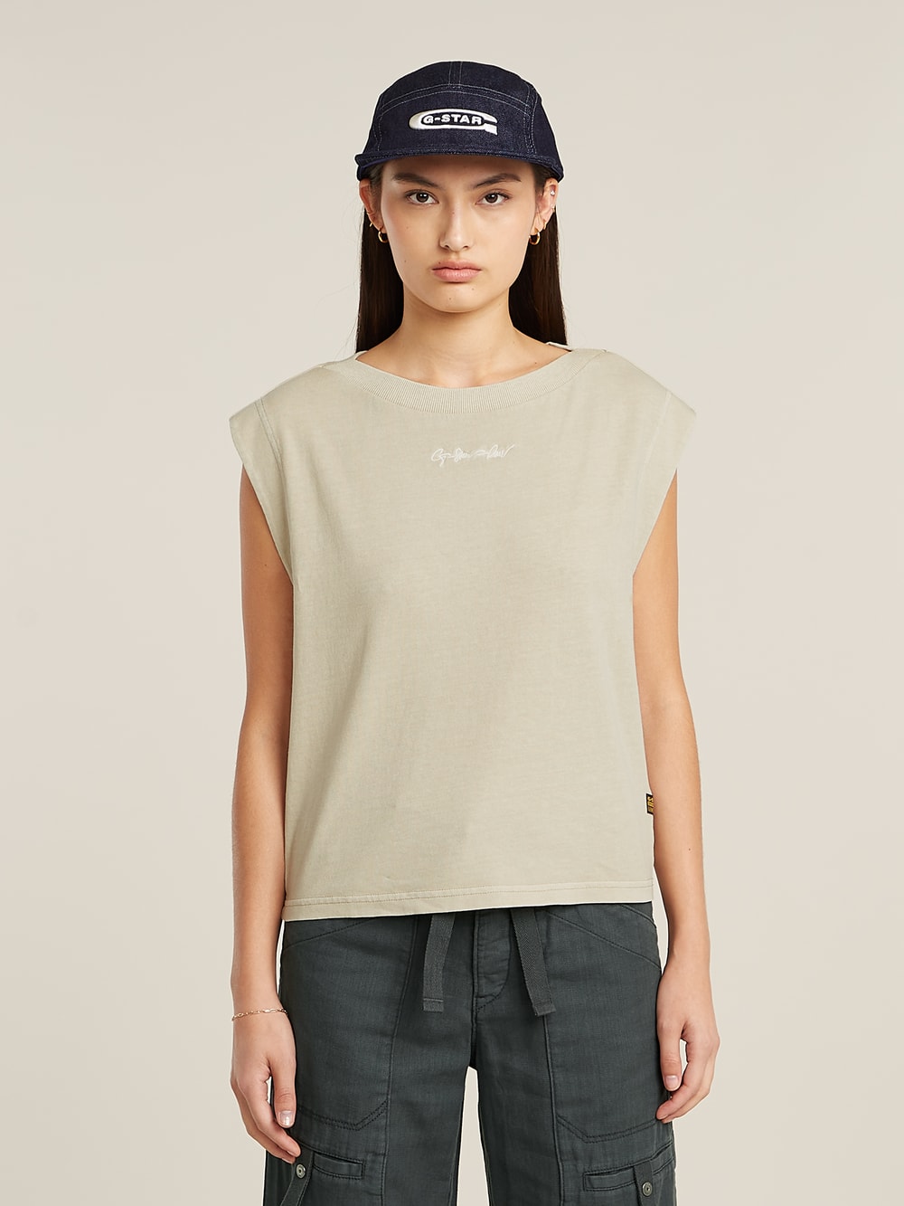 送料込★G-Star★Embro G-Script Logo 半袖Tシャツ Embro G-Script Logo Top | White | G-STAR® US