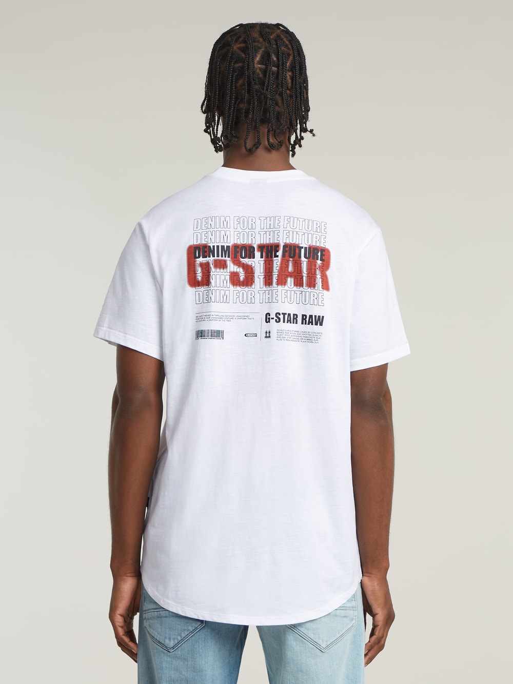 送料込★G-Star★Poster Back Gr R T Tシャツ Poster Back Graphic T-Shirt | White | G-STAR® CA