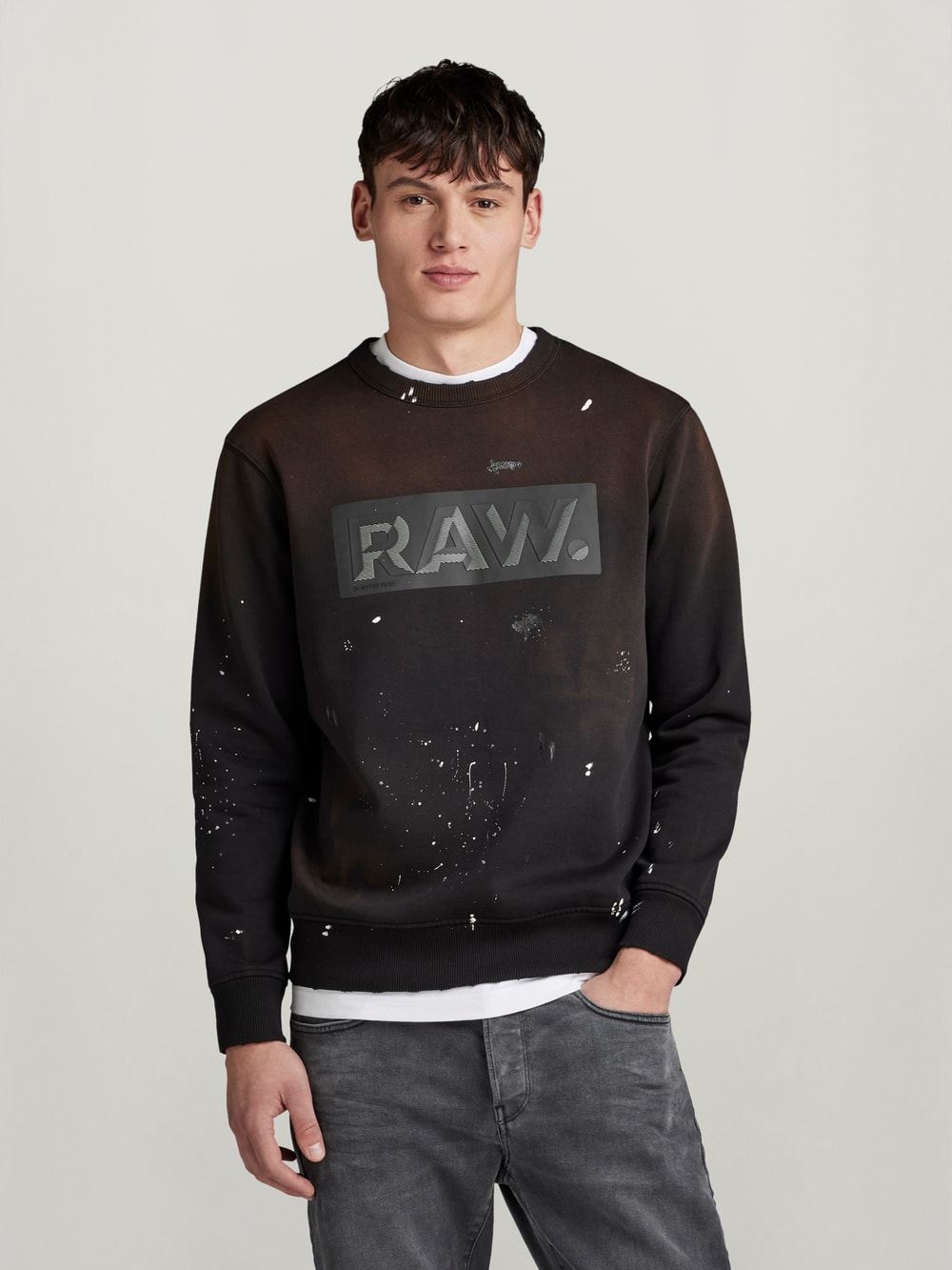 RAW Dot Box Graphic Sweater | Black | G-STAR® US