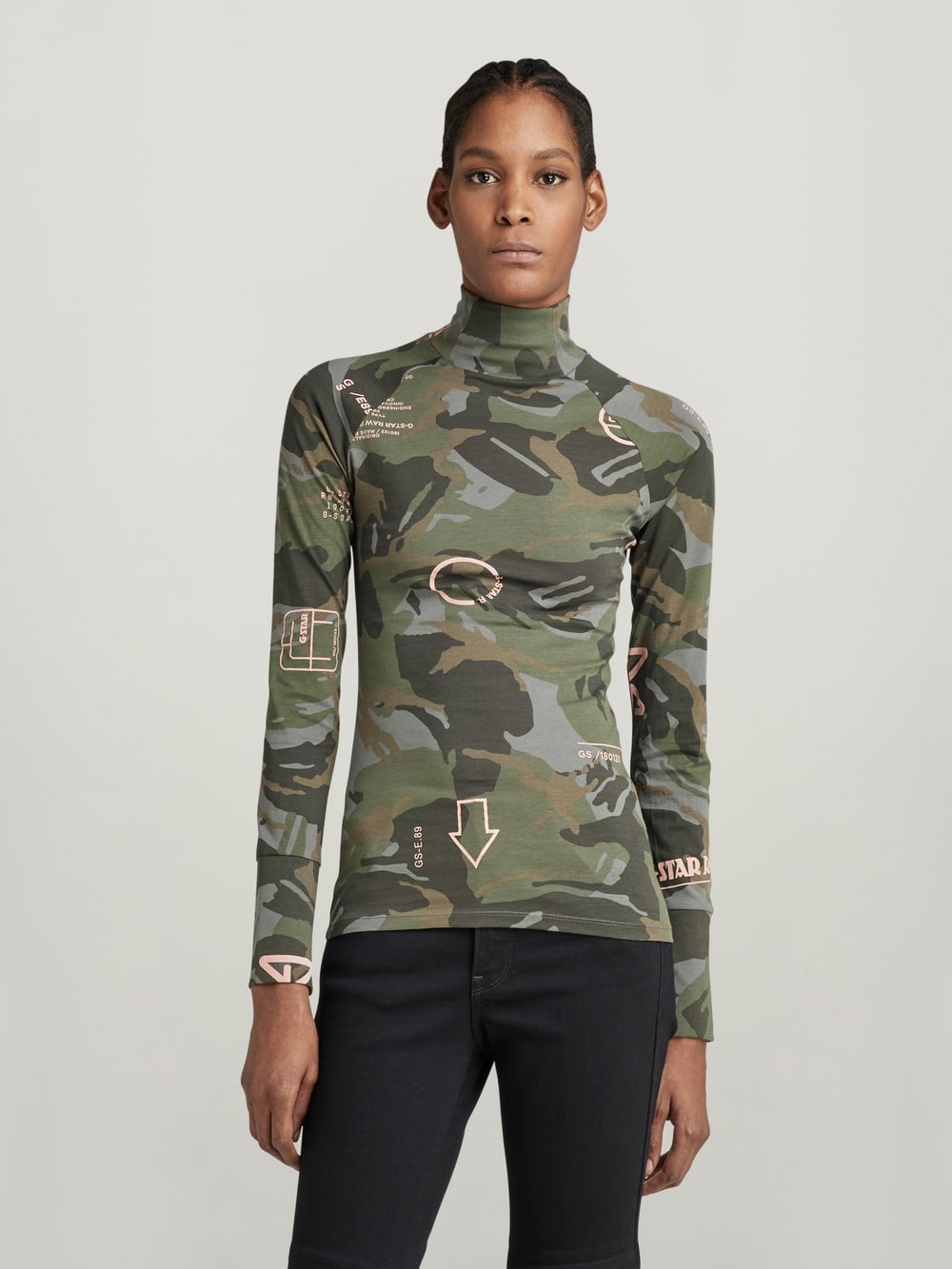 Sleeve Print Tweater | Brown | G-STAR® US