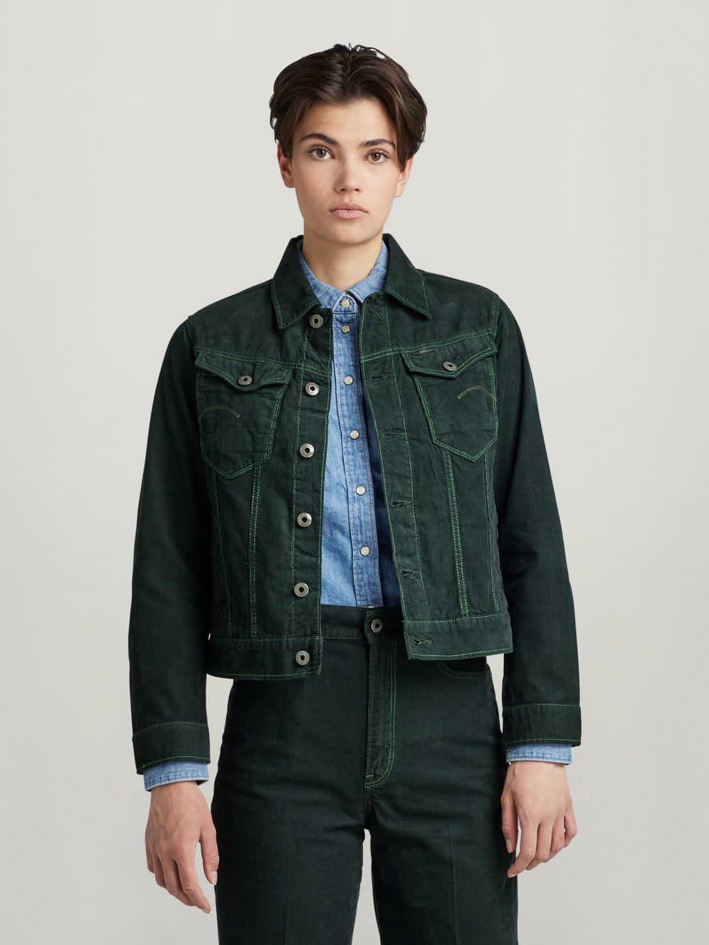 G star green jacket top