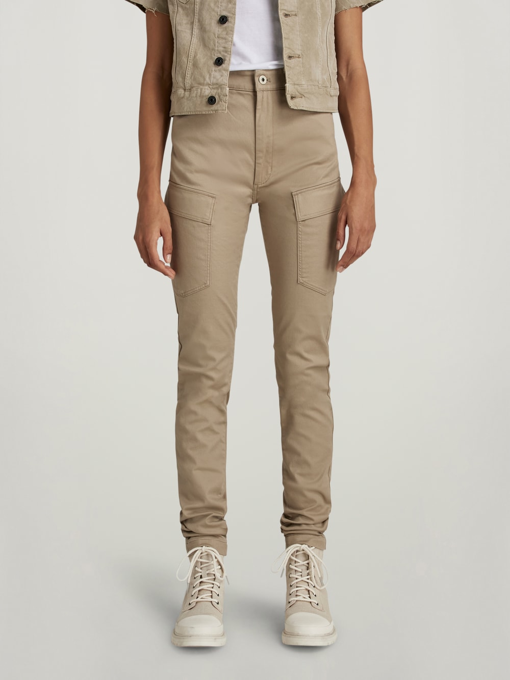 Kafey Cargo Ultra High Skinny Pants | Beige | G-STAR® US Kafey Cargo Ultra High Skinny Pants | Beige | G-STAR® US