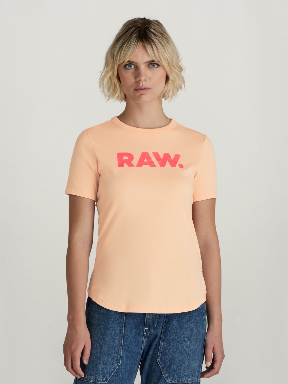 RAW. Slim T Shirt Pink G STAR US