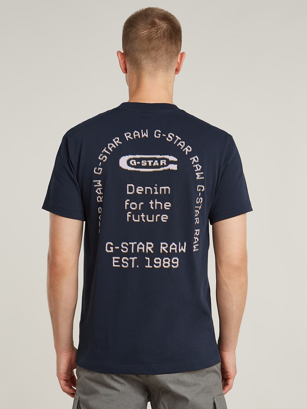 NEW G-Star Raw ジースター GRAPHIC 8 R T SS Blue G-Star Raw GRAPHIC 8 R T SS Blue - Fast delivery | Spartoo