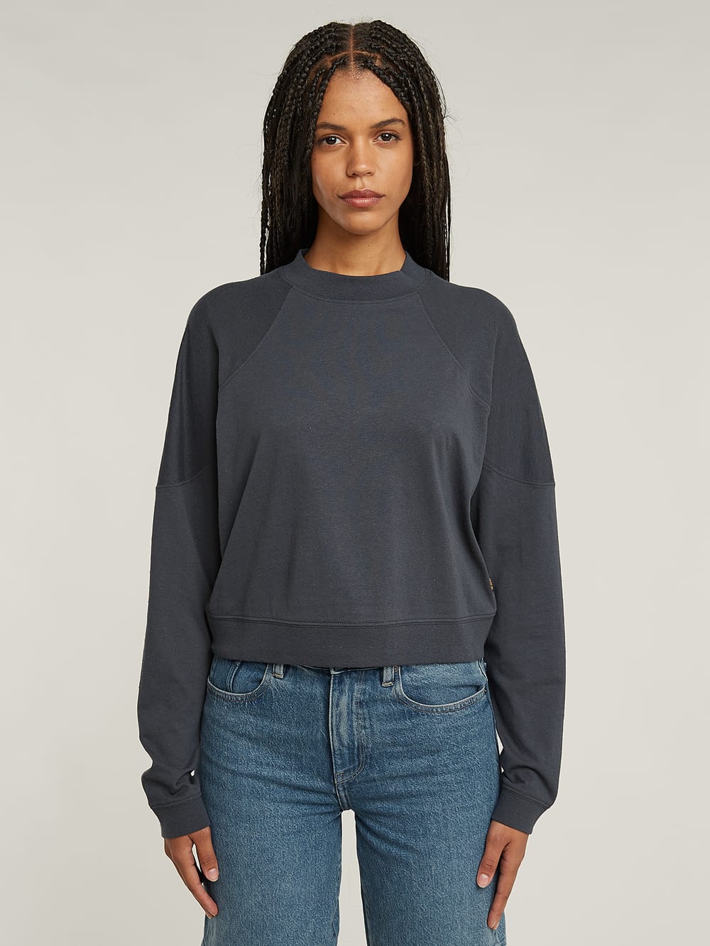 Overdyed Eyben Slim V-Neck Top 2.0 | ダークブルー | G-STAR® JP