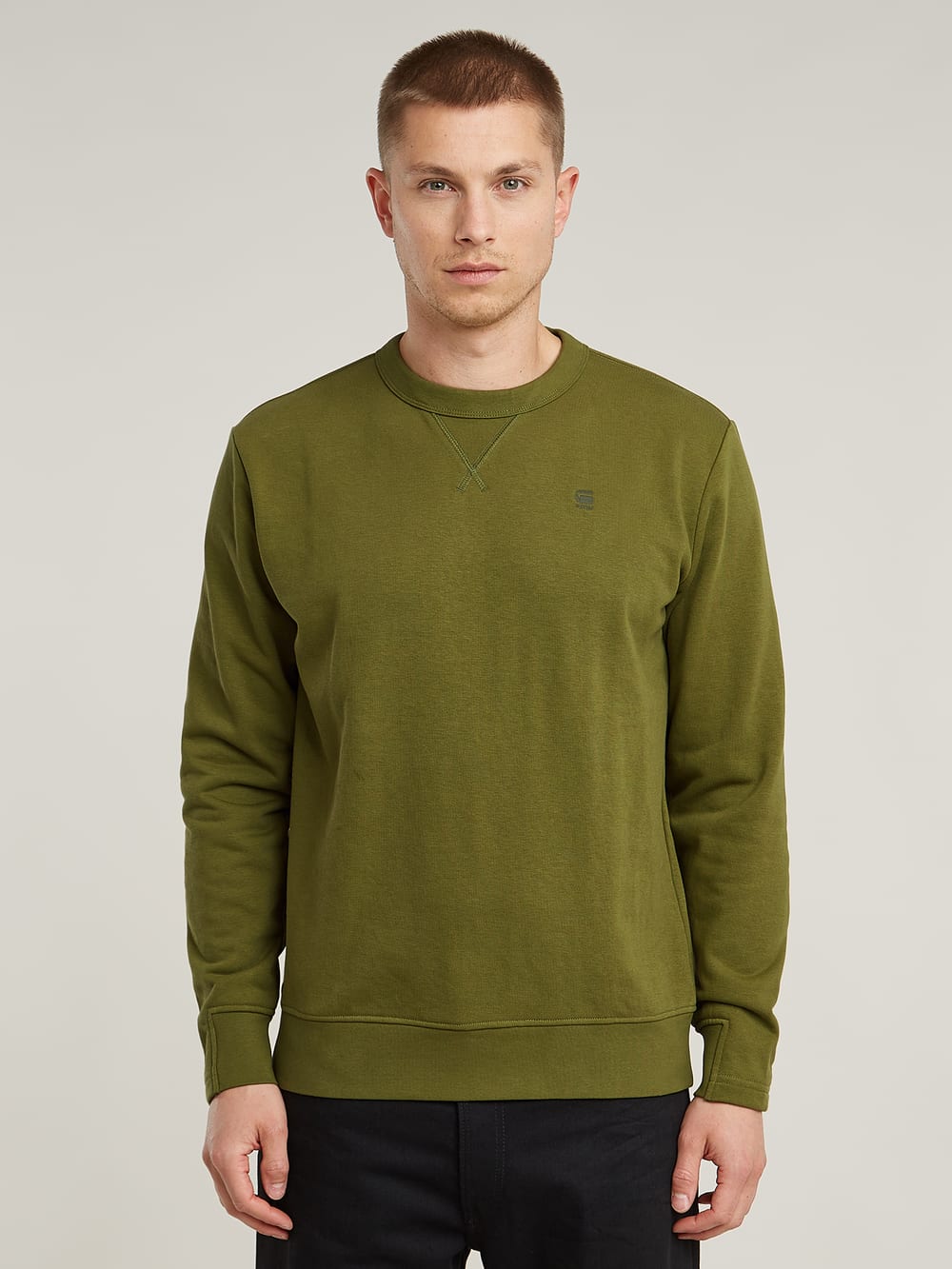商品画像：G-STAR RAW フード付きスウェット Mサイズ オリーブグリーン 2