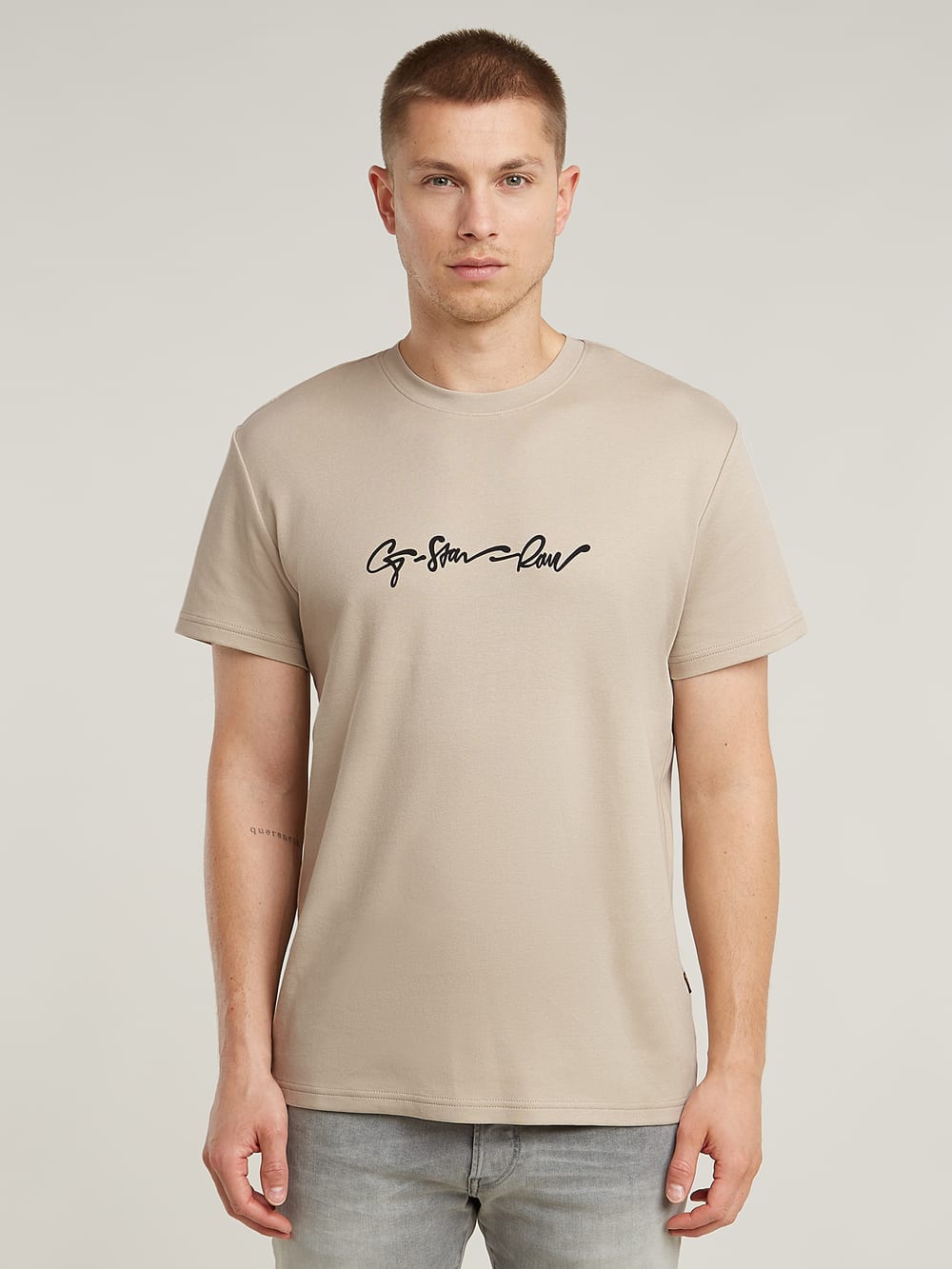 Flock G-Script Loose T-Shirt | White | G-STAR® US