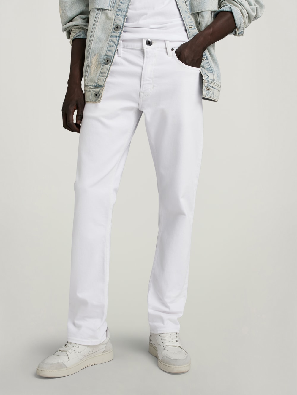 Witte herenjeans Skinny gescheurd G Star RAW NL NL