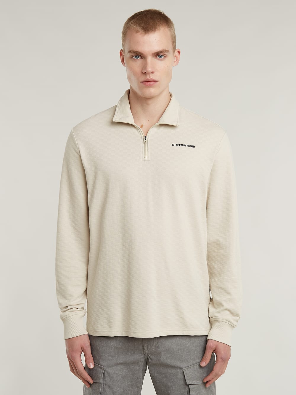 Half Zip Tweeter | ホワイト | G-STAR® JP