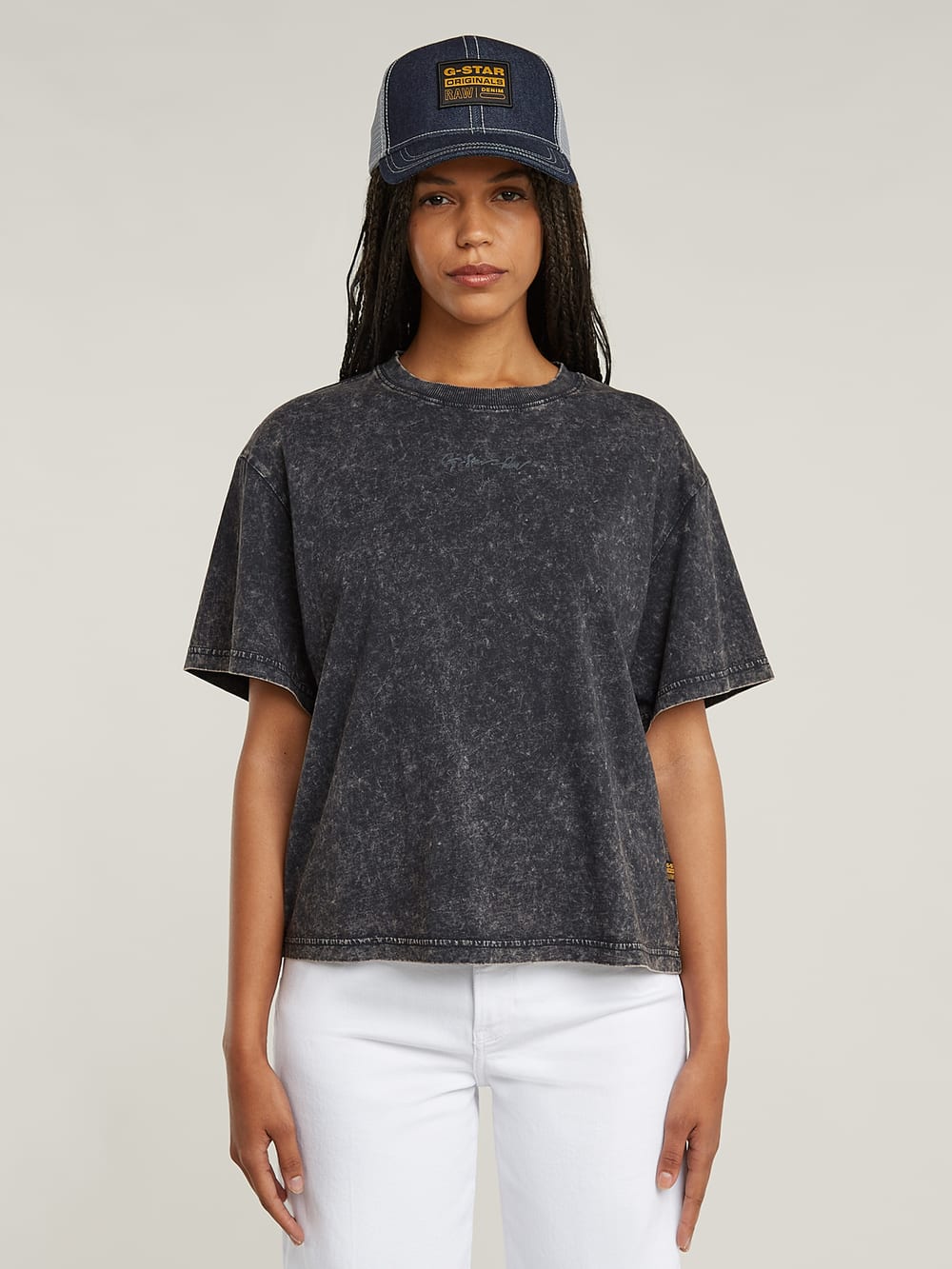 Mini G-Script Logo Overdyed Top | Grau | G-STAR® DE