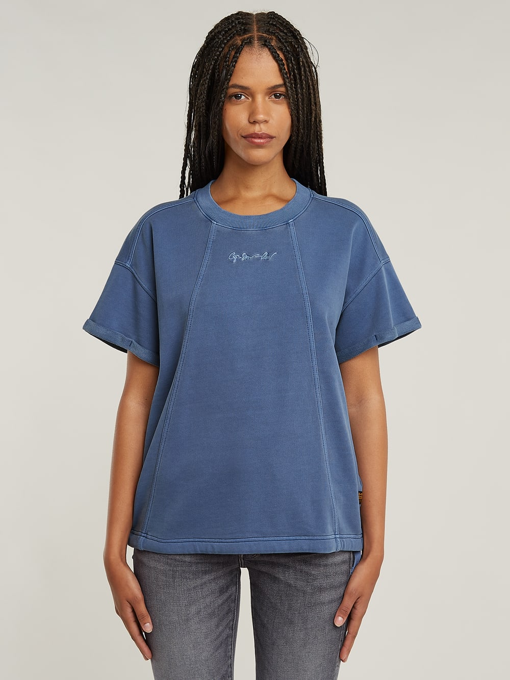 Overdyed Front Seam Top | ブラック | G-STAR® JP