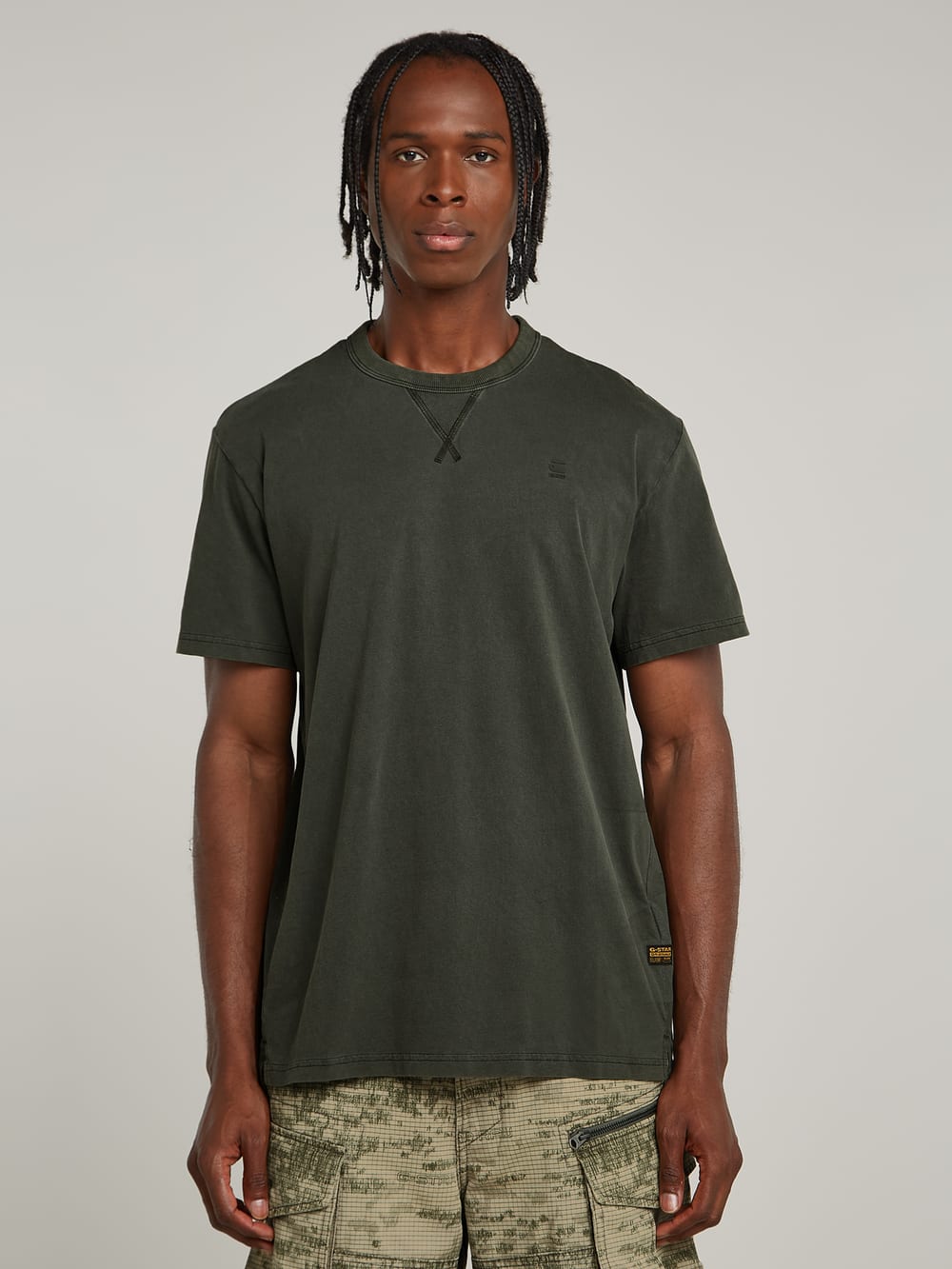 送料込★G-Star★Nifous Stripe Tシャツ G-STAR RAW tシャツ NIFOUS STRIPE T-SHIRT/ワンポイントロゴ