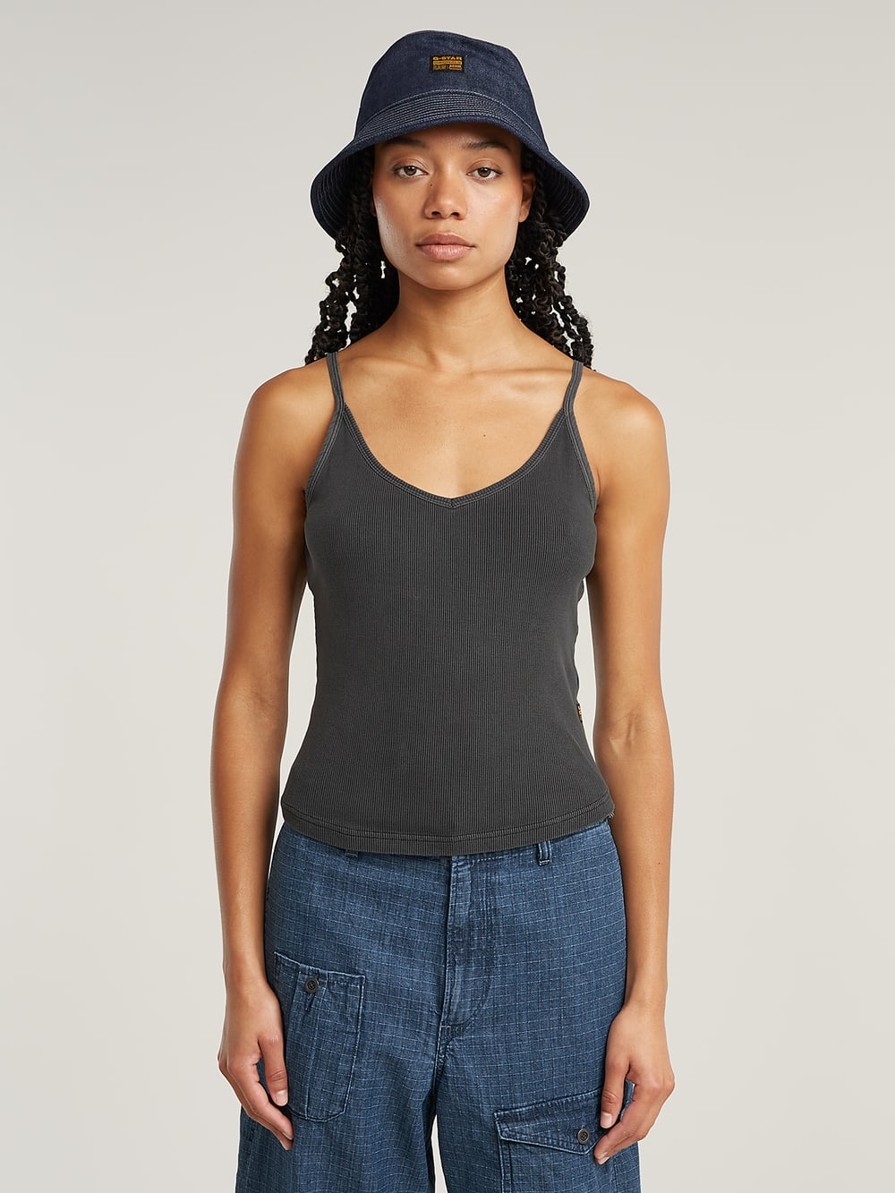 送料込★G-Star★Asymmetrical Zip Slim ノースリーブTシャツ G-Star RAW Asymmetrical Zip Slim Tank Top Wmn (GSD26226