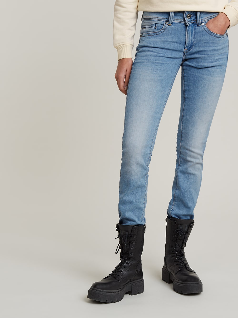 Midge Cody Mid Waist Skinny Jeans | Dark blue | G-STAR® NZ