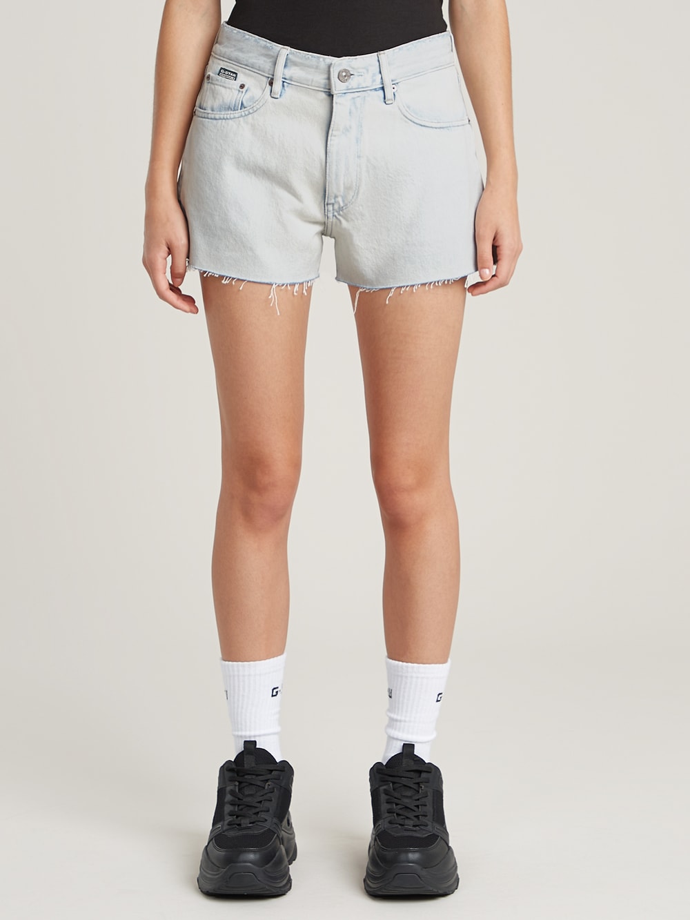 Viktoria Bermuda Shorts Raw Edge | Light blue | G-STAR® US