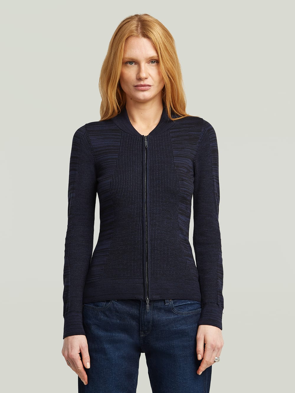 【COLOR iN ID】Knit Biker Zip-up COLOR iN ID】Knit Biker Zip-up