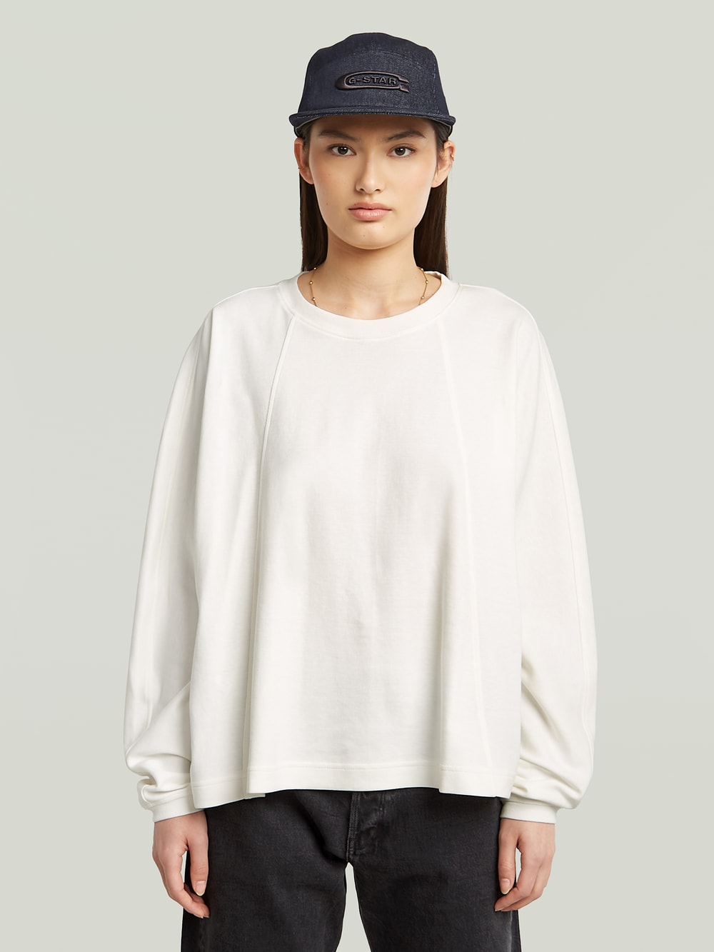 A-Line Woven Mix Boxy T-Shirt | ホワイト | G-STAR® JP