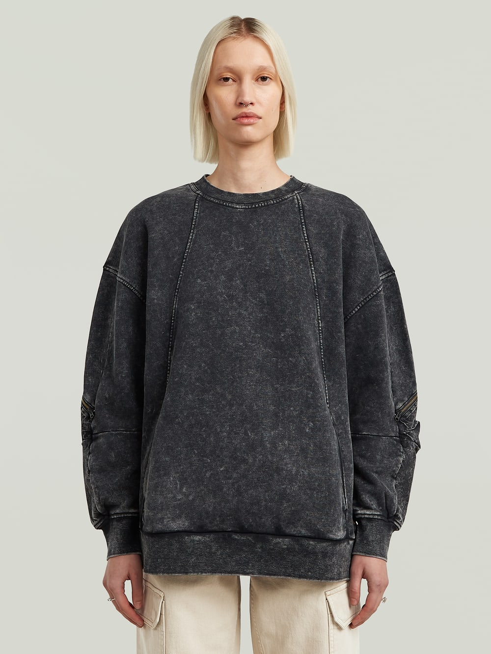 Washed Mix Boxy Cropped T-Shirt | Beige | G-STAR® US