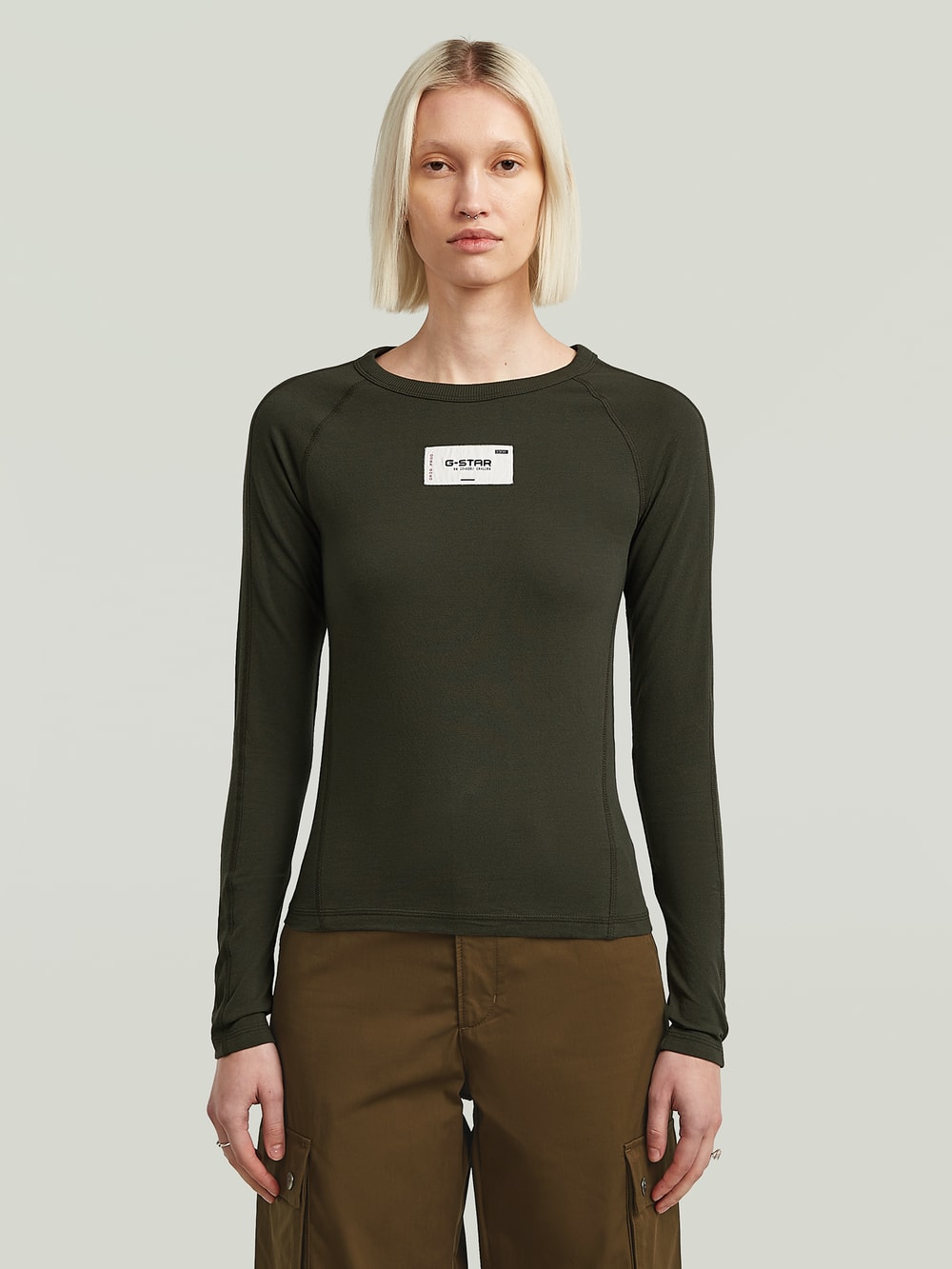 売れ筋商品|||ジースター Tシャツ レディース トップス SLIM - Long sleeved top - petrol Women's Long Sleeve Shirts & Tops | G-Star RAW® US