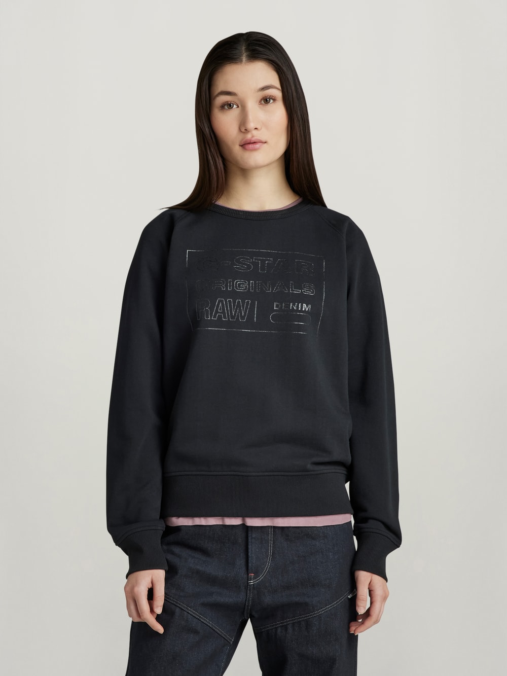 Woven Mix Relaxed Sweater | Black | G-STAR® US