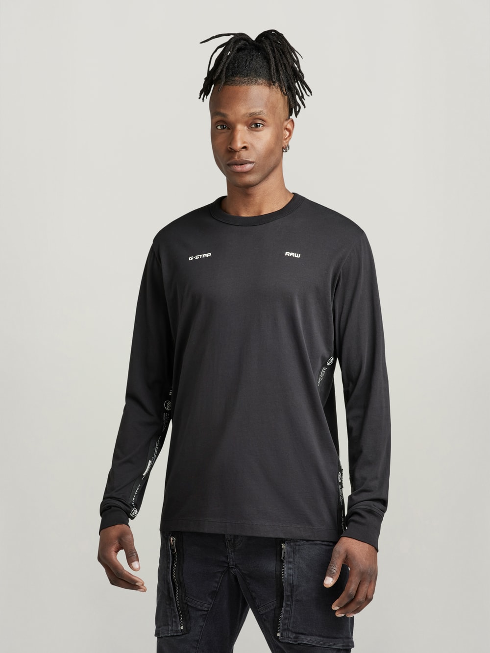 Logo Tape Hooded Sweater | Black | G-STAR® US