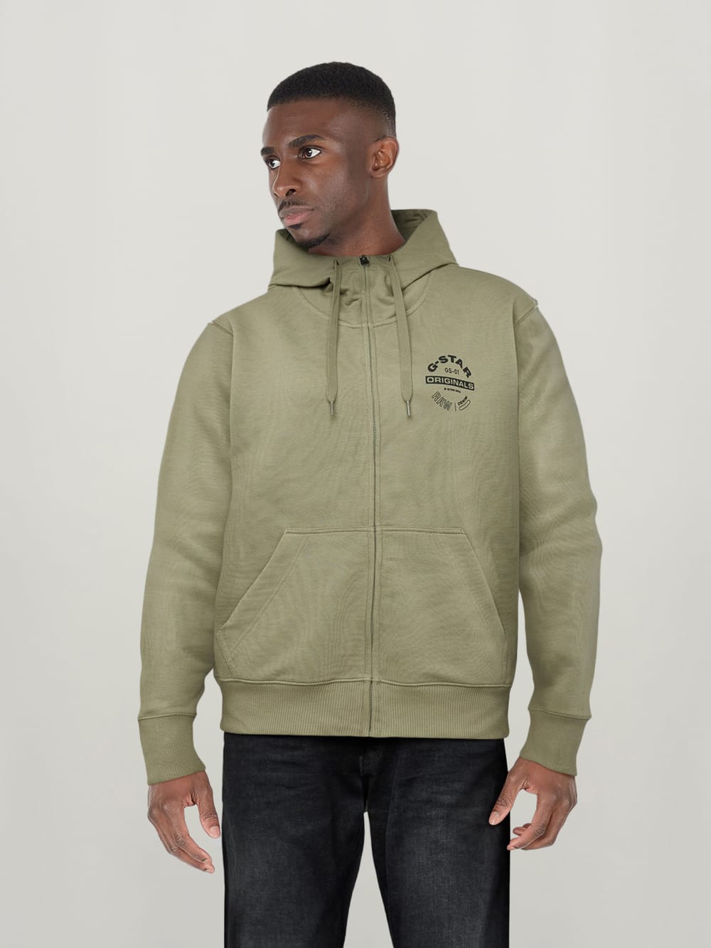 【絶品】 Hooded Zip US G-STAR® | Green | 2 Sweater トップス