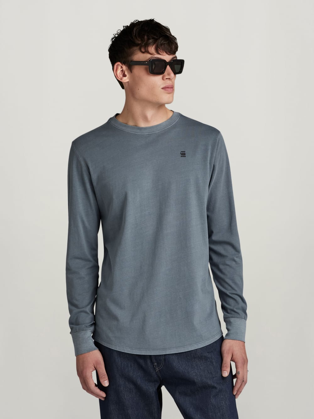 Painted Garment Dyed Graphic Lash T-Shirt | Grey | G-STAR® US