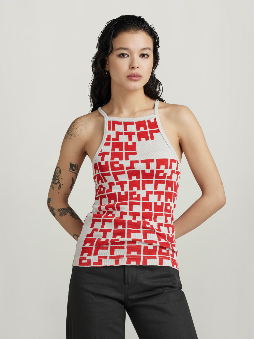 Printed Mock Slim Top | Multi color | G-STAR® US