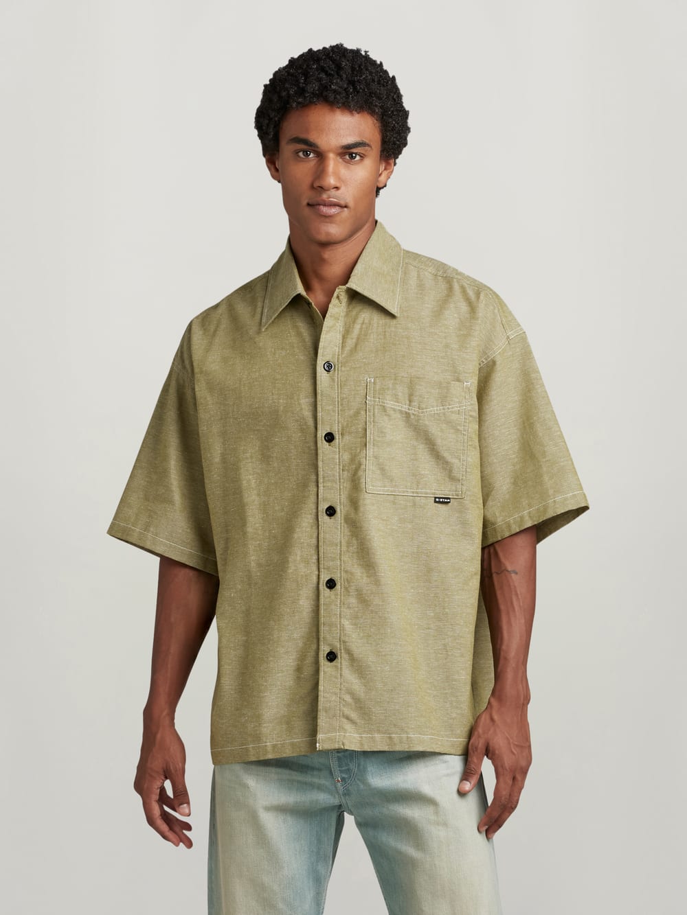 Oversized Boxy T-Shirt Chest Pocket | White | G-STAR® US