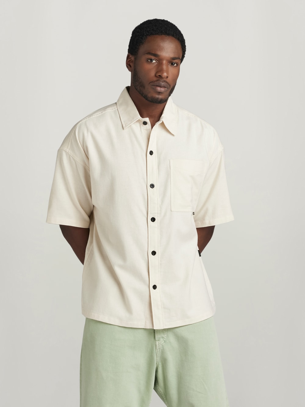 Oversized Boxy T-Shirt Chest Pocket | White | G-STAR® US