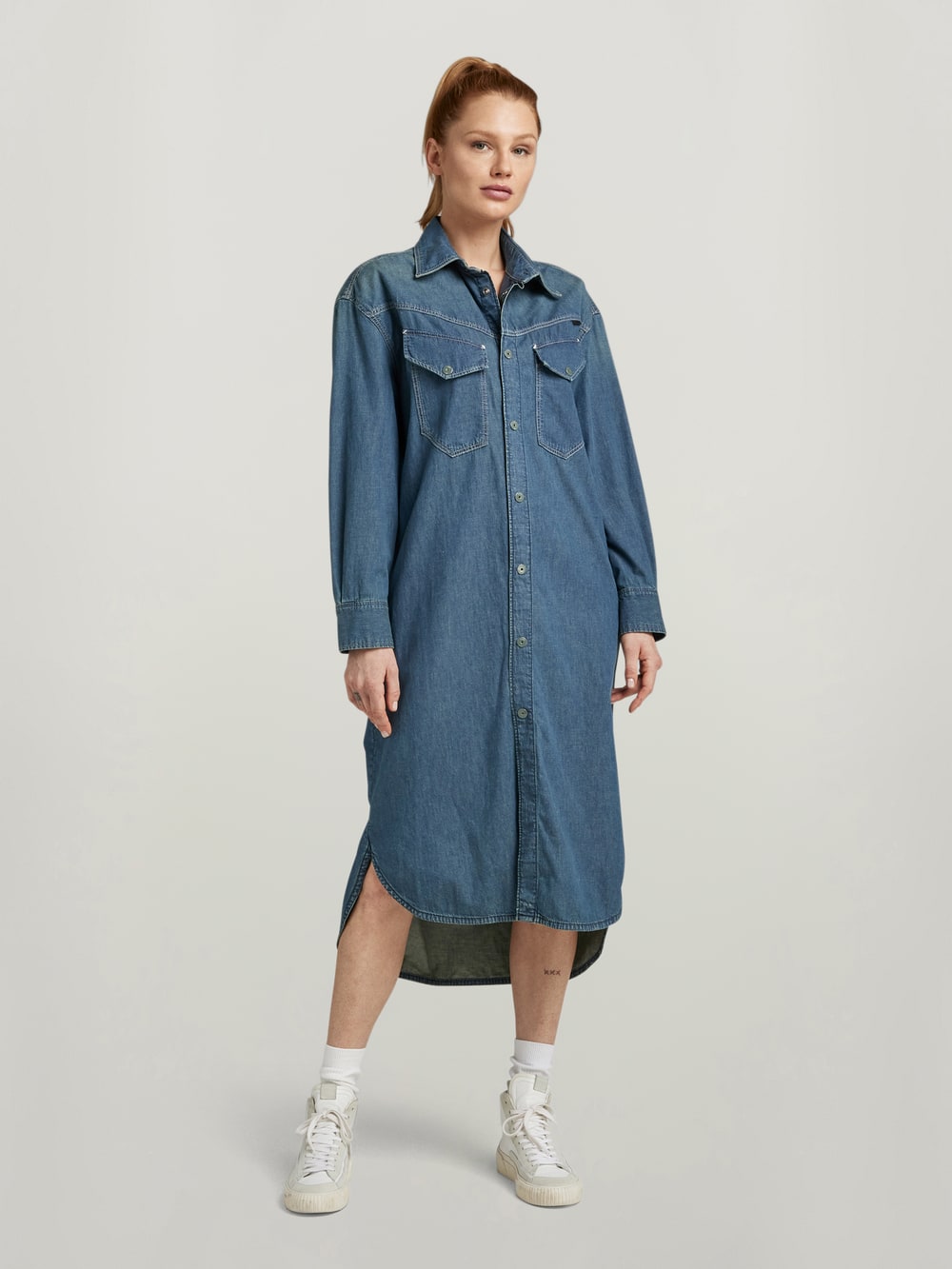 Anorak Tunic Dress | Dark blue | G-STAR® ZA