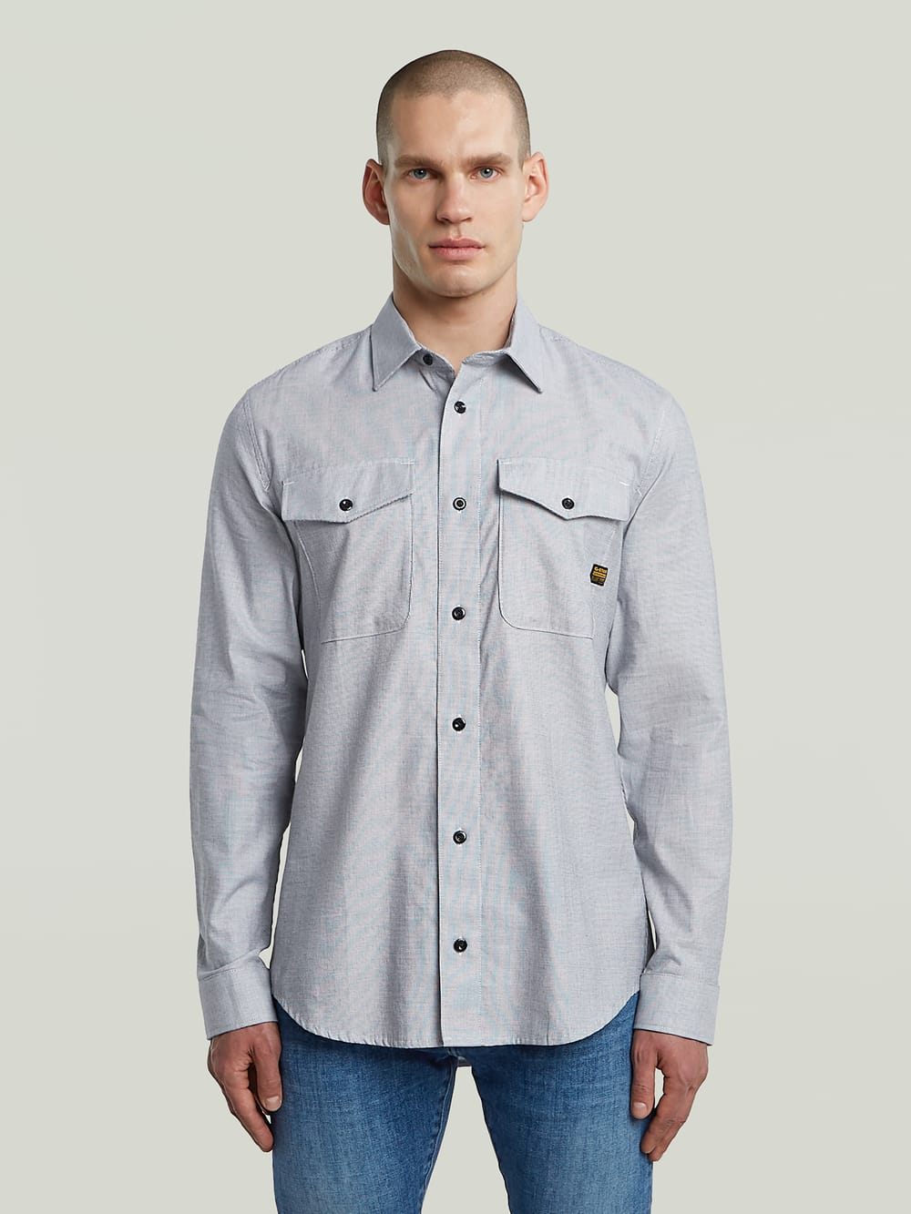 G-STAR RAW (ジースターロー)MIDGE CHOPER SLIM SHURT(ミッジ チョッパー スリムシャツ)スタンドカラー　ノースリーブシャツ G-STAR RAW (ジースターロー)MIDGE CHOPER SLIM SHURT(ミッジ