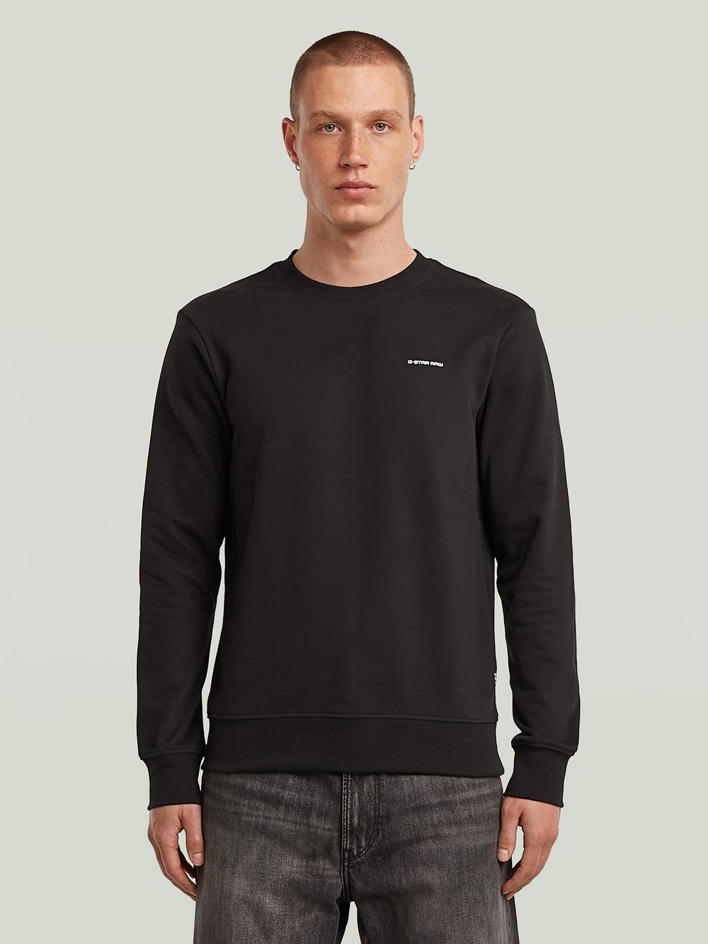 Old School Logo Sweater | Black | G-STAR® ZA