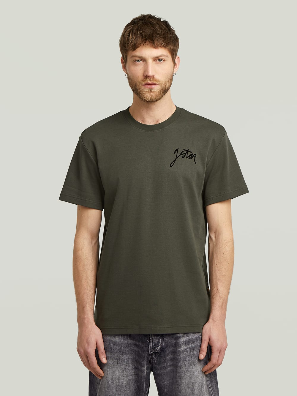 送料込★G-Star★G-Script Tシャツ Flock G-Script Loose T-Shirt | Grey | G-STAR® US