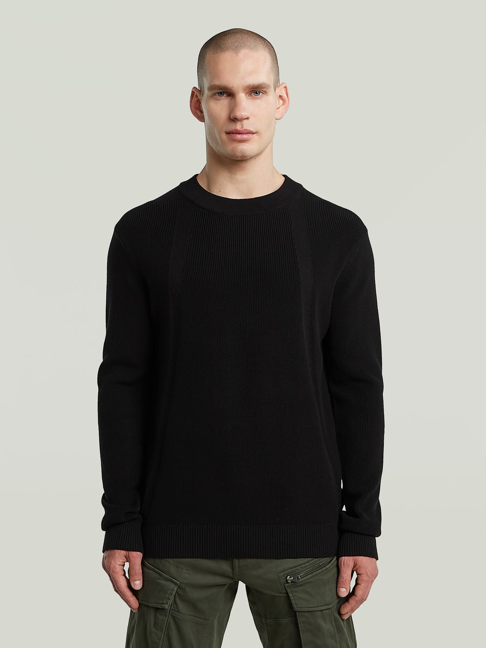 Structure Ribbed Knit Pullover | Black | G-STAR® US