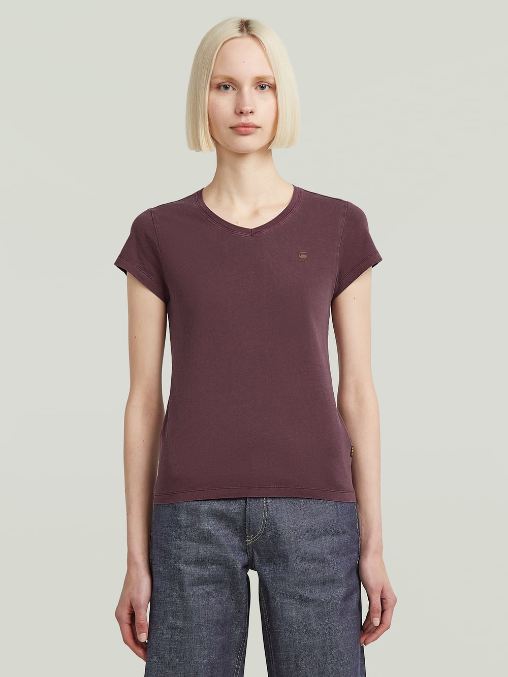 Overdyed Eyben Slim V T-Shirt | レッド | G-STAR® JP