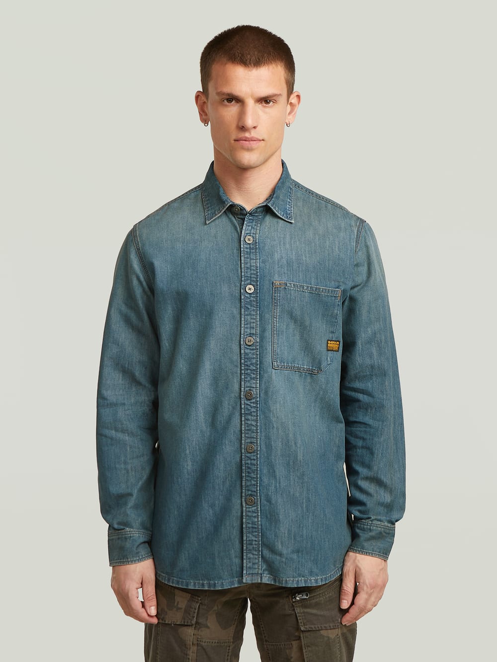 One Pocket Relaxed PM Shirt | グレー | G-STAR® JP