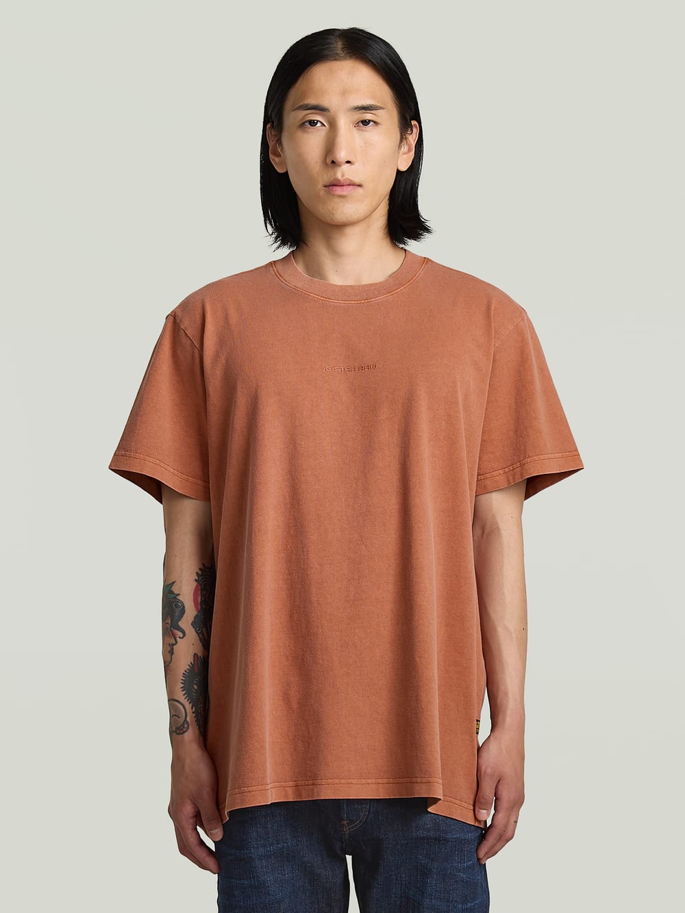 Overdyed Center Chest Boxy T-Shirt | Green | G-STAR® US