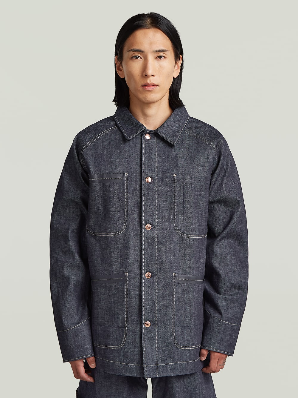 MN Twill Slim Overshirt | ブラック | G-STAR® JP