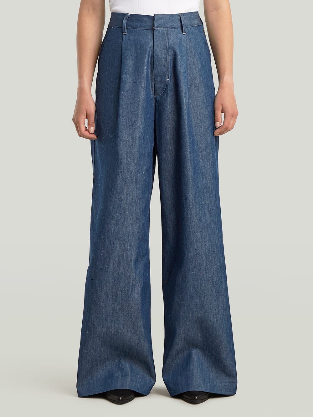 【MODERNIF】Dos Raw Wide Denim Pants 2Y Studios DARA WIDE HEM BAGGY - Baggy Jeans - raw blue