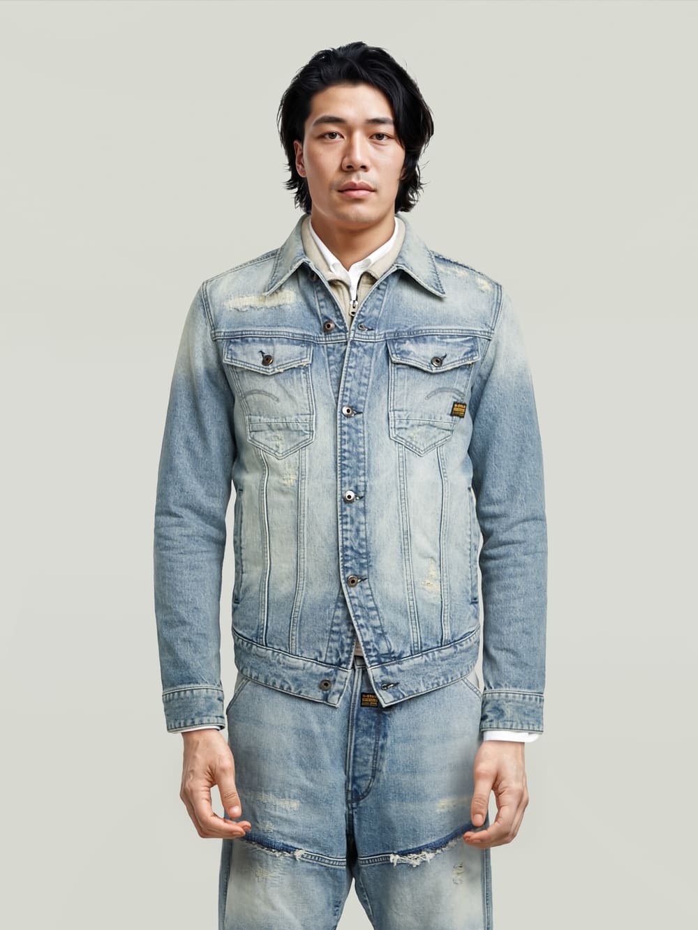 G-STAR RAW　POWEL ARC LAUNDRY ルーズテーパード【L】 Amazon | (ジー スター ロー） G-STAR RAW OREGON 5620 3D LOOSE