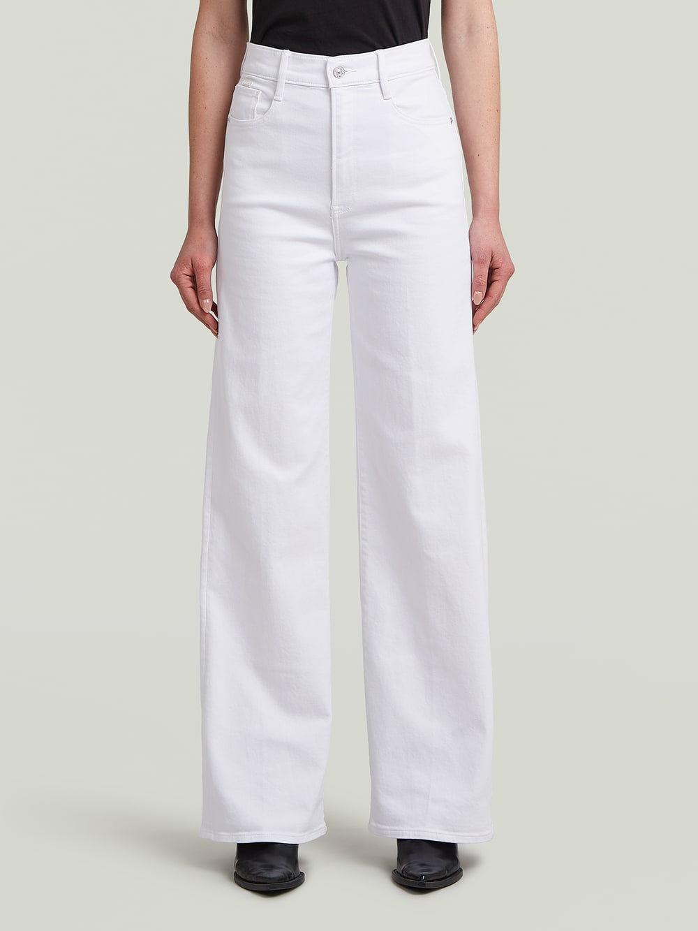 Na.e(ナエ) Wide Loose Jeans_White Ladies Regular Rise Baggy Jean - White – Edgars