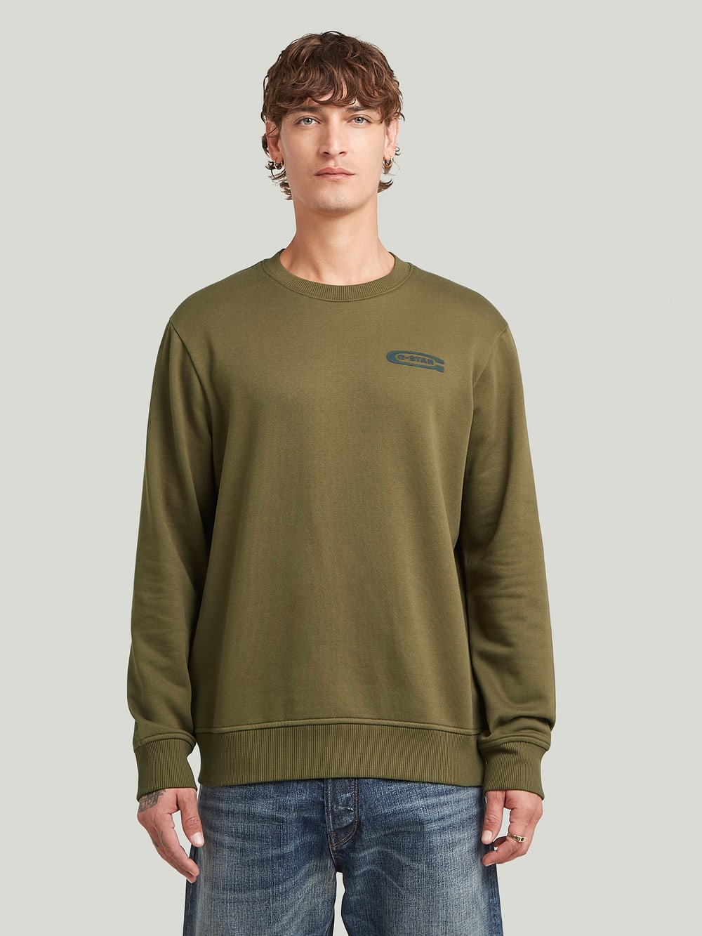 G-STAR ジースター STACKED OLD SKOOL LOGO SWEATER メンズ g-star-stacked-old-skool-logo-