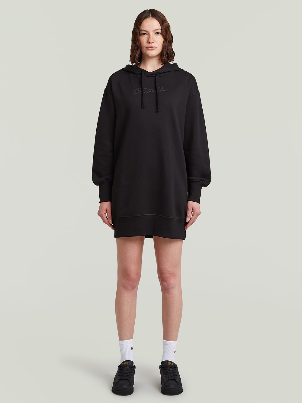 Hooded Sweater Dress | Black | G-STAR® US