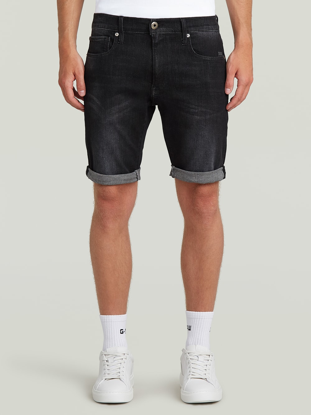 3301 Slim Denim Shorts | Grey | G-STAR® CA
