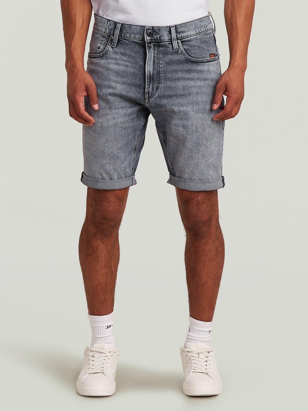 3301 Slim Denim Shorts | Grey | G-STAR® CA