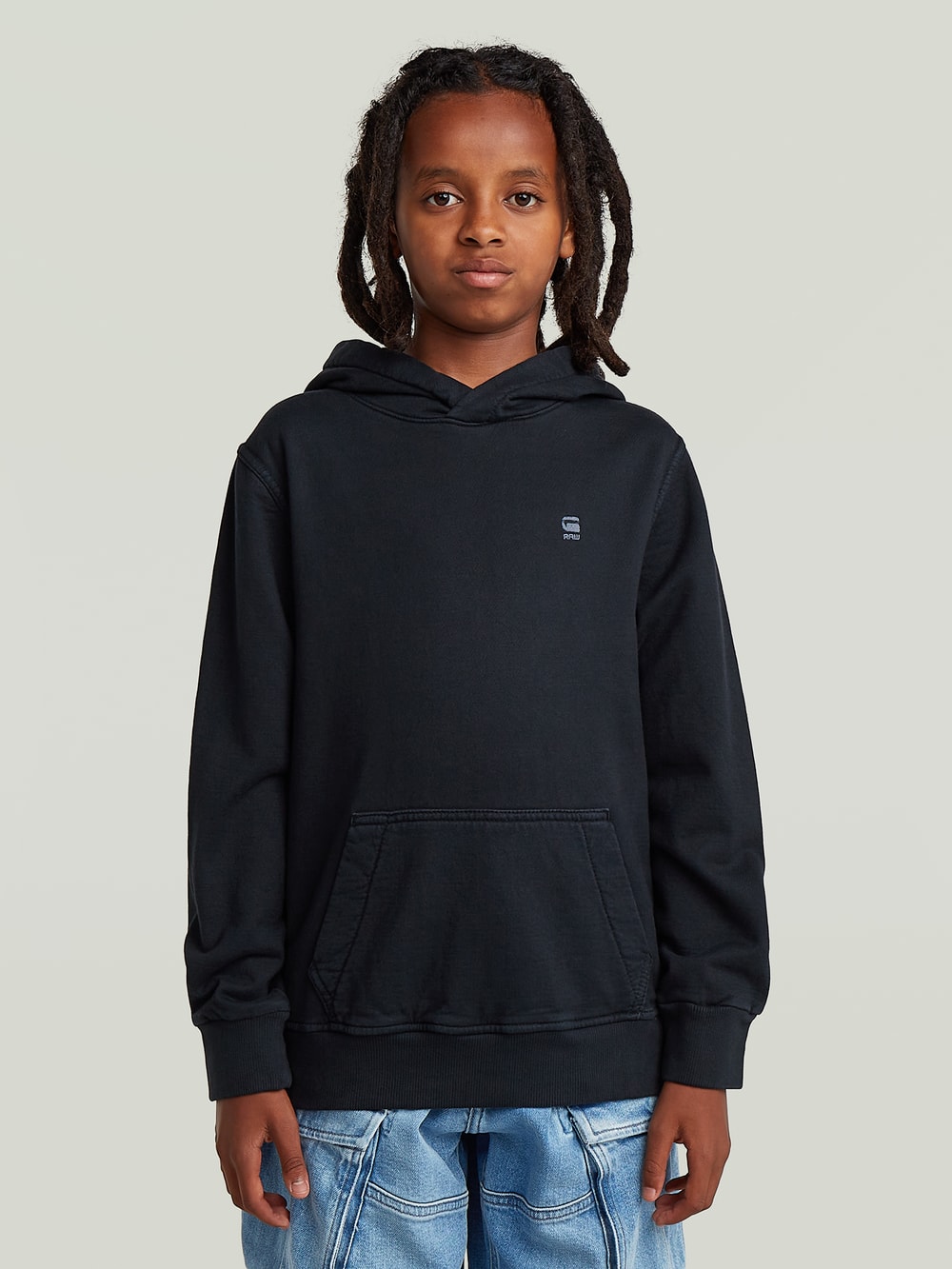 Mixed Woven Cargo Hooded Sweater | ブラック | G-STAR® JP