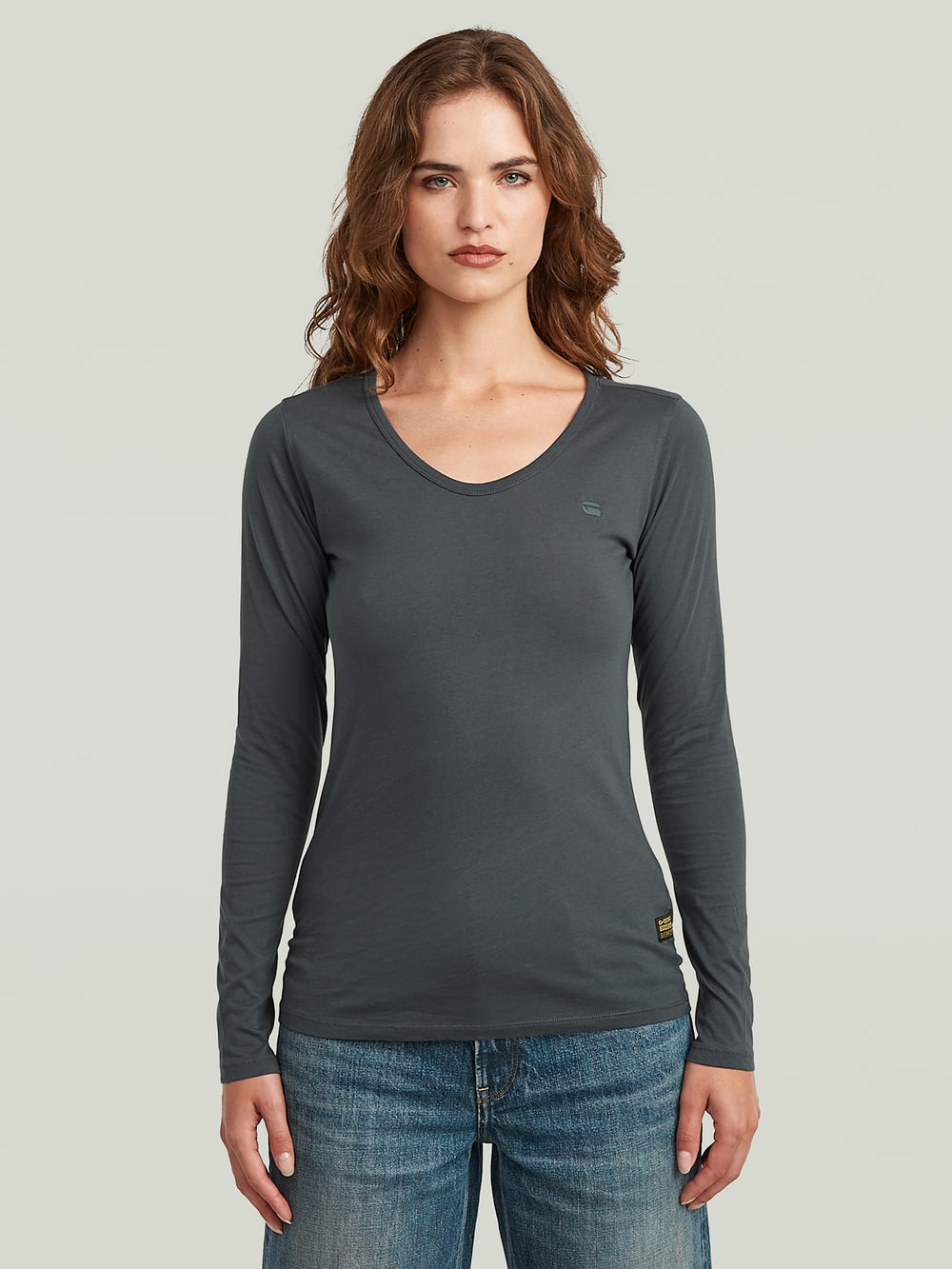 売れ筋商品|||ジースター Tシャツ レディース トップス SLIM - Long sleeved top - petrol Women's Long Sleeve Shirts & Tops | G-Star RAW® US